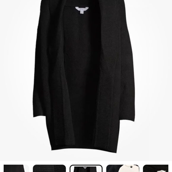 Time and Tru Women’s Black Shawl Collar Cardigan Coatigan Size Large (12-14) NEW - Picture 10 of 11